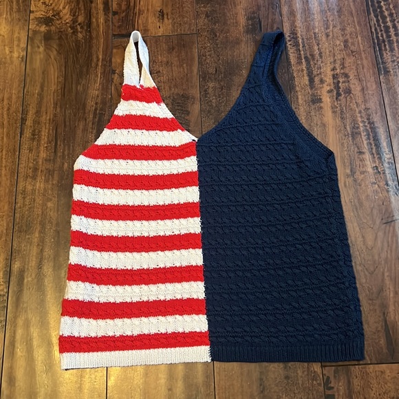 moon & madison Patriotic Tank Top in Red, White, and Blue - Picture 2 of 5